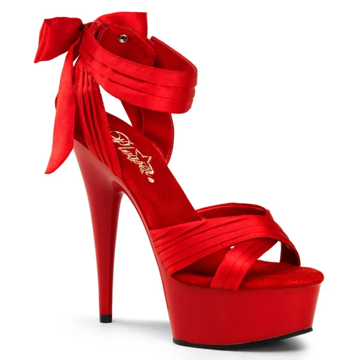 Pleaser DELIGHT-668 Damen Sandale Rot  EU 39
