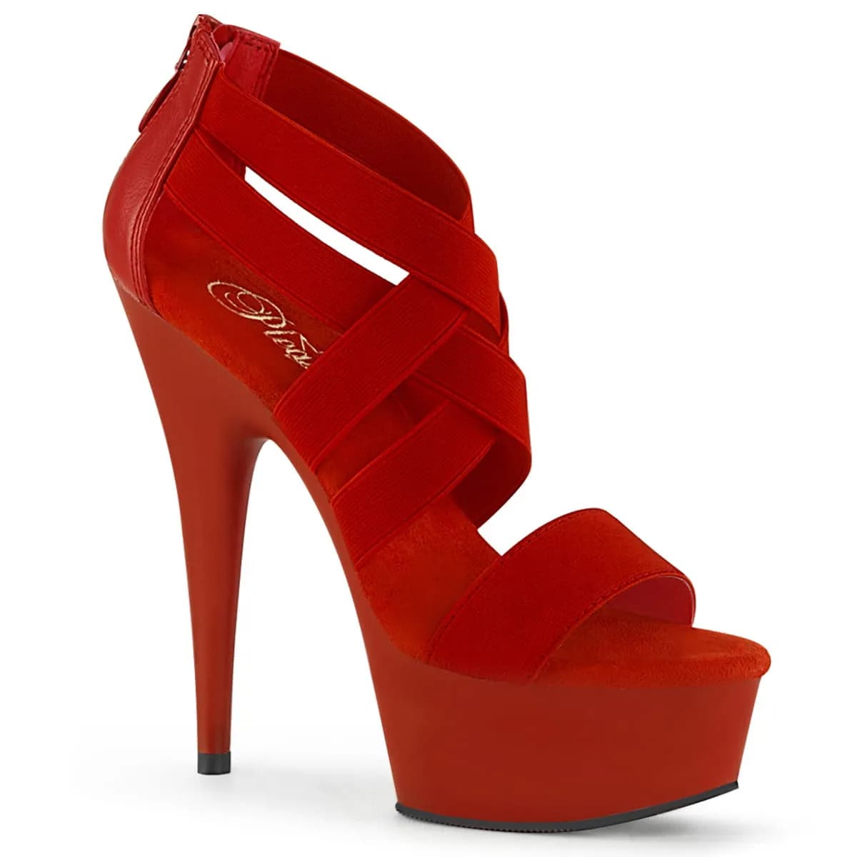 Pleaser DELIGHT-669 Damen Sandale Rot  EU 40