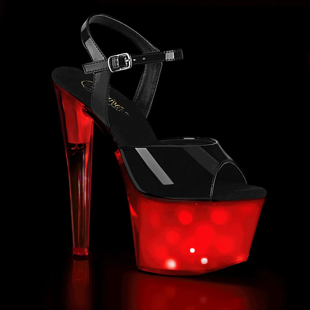 Pleaser DISCOLITE-709 Damen Sandale Schwarz  EU 40