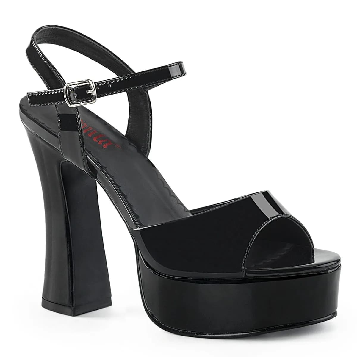 DemoniaCult DOLLY-09 Damen Sandale Schwarz Lack EU 37