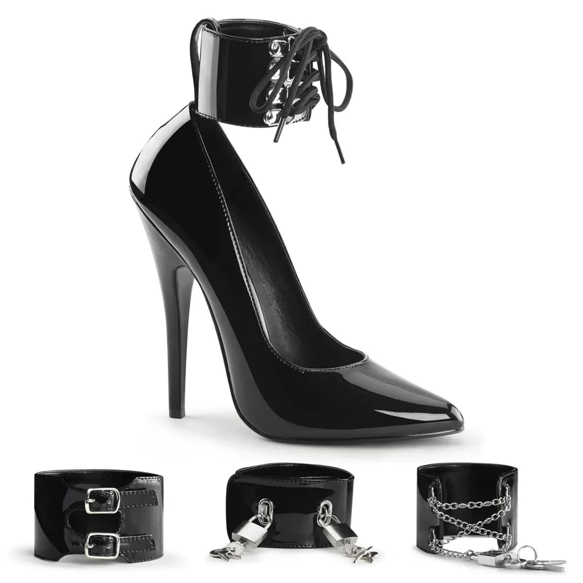 Devious DOMINA-434 Damen Pumps Schwarz  EU 43