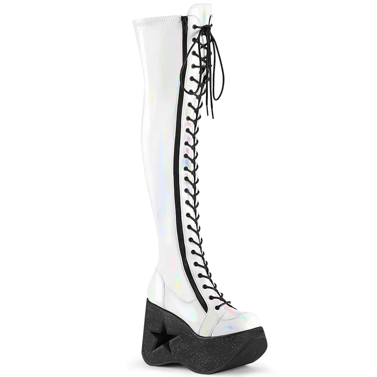 DemoniaCult DYNAMITE-300 Damen Stiefel Weiß  EU 36