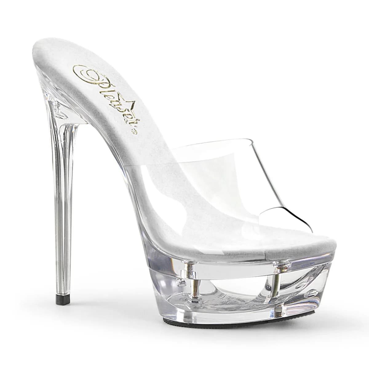 Pleaser ECLIPSE-601 Damen Slipper Transparent