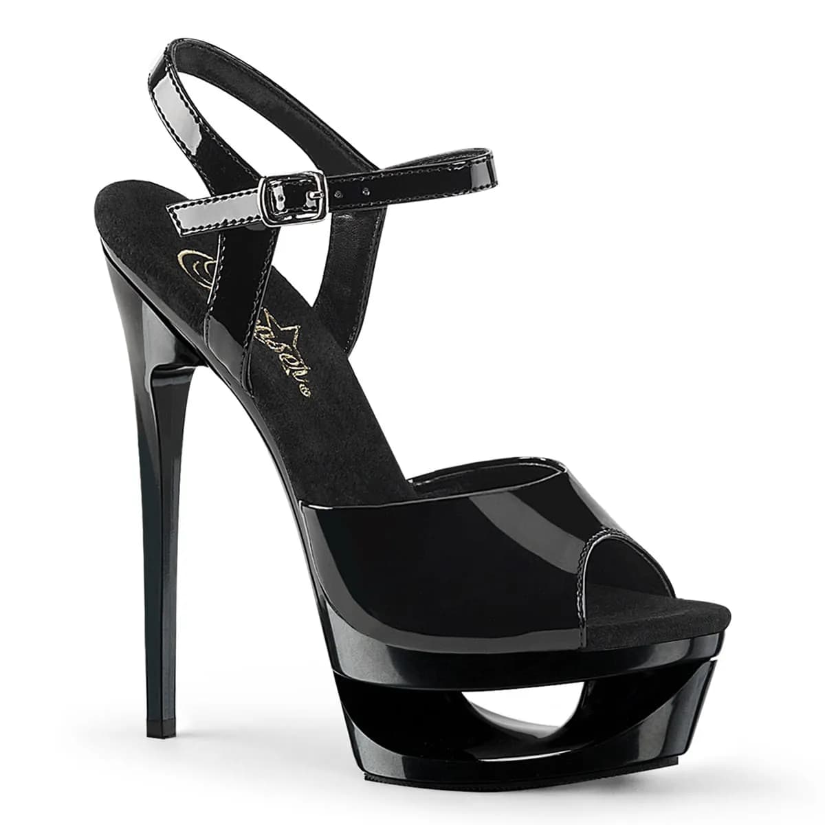 Pleaser ECLIPSE-609 Damen Sandale Schwarz