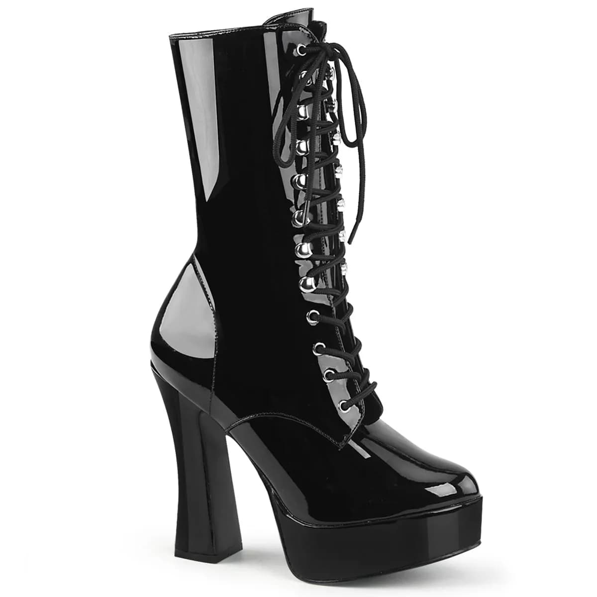 Pleaser ELECTRA-1020 Damen Stiefelette Schwarz Glanz EU 41