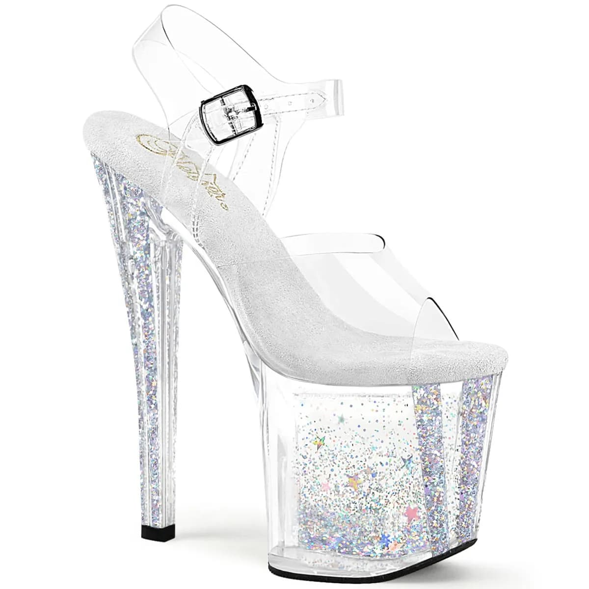 Pleaser ENCHANT-708AQUA-04 Damen Sandale Transparent  EU 37