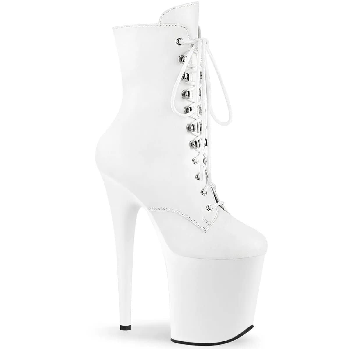 Pleaser FLAMINGO-1020 Damen Stiefelette Weiß  EU 37