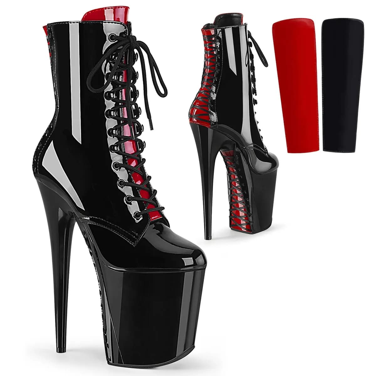 Pleaser FLAMINGO-1020FH Damen Stiefelette Schwarz