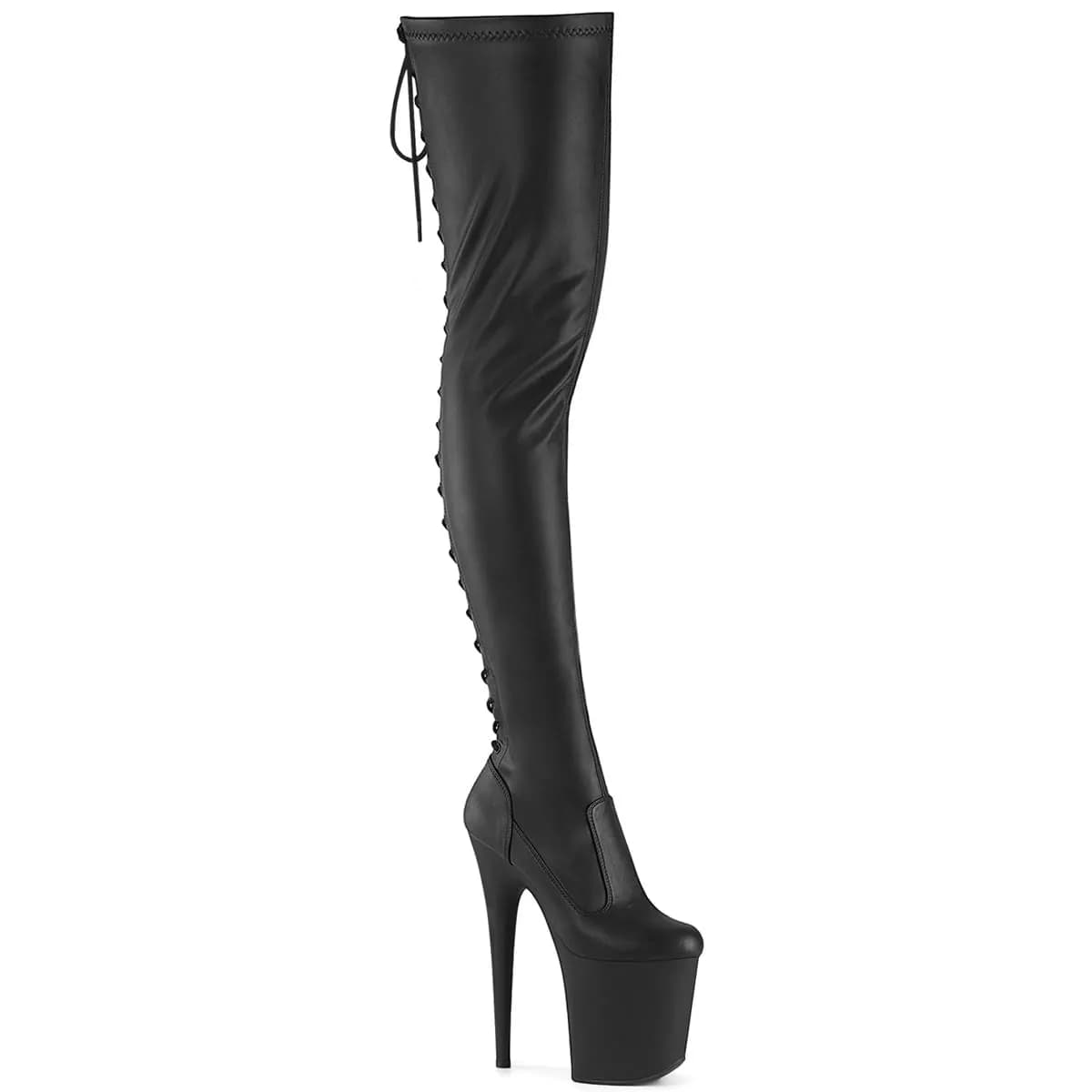 Pleaser FLAMINGO-3850 Damen Stiefel Schwarz Matt EU 38