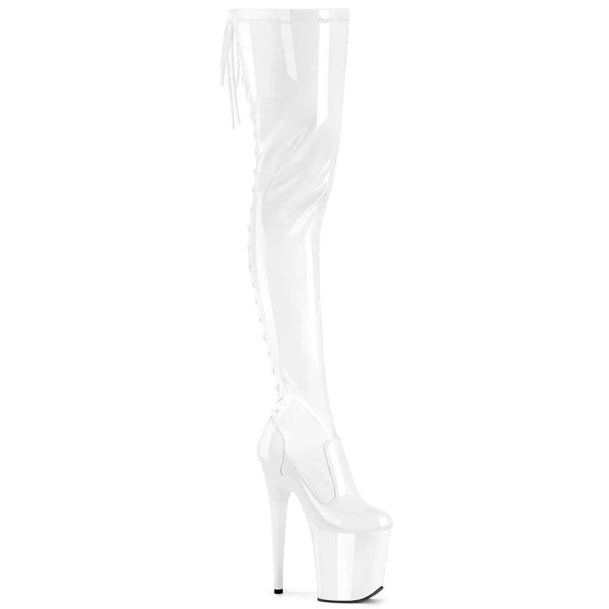 Pleaser FLAMINGO-3850 Damen Stiefel Weiß  EU 35