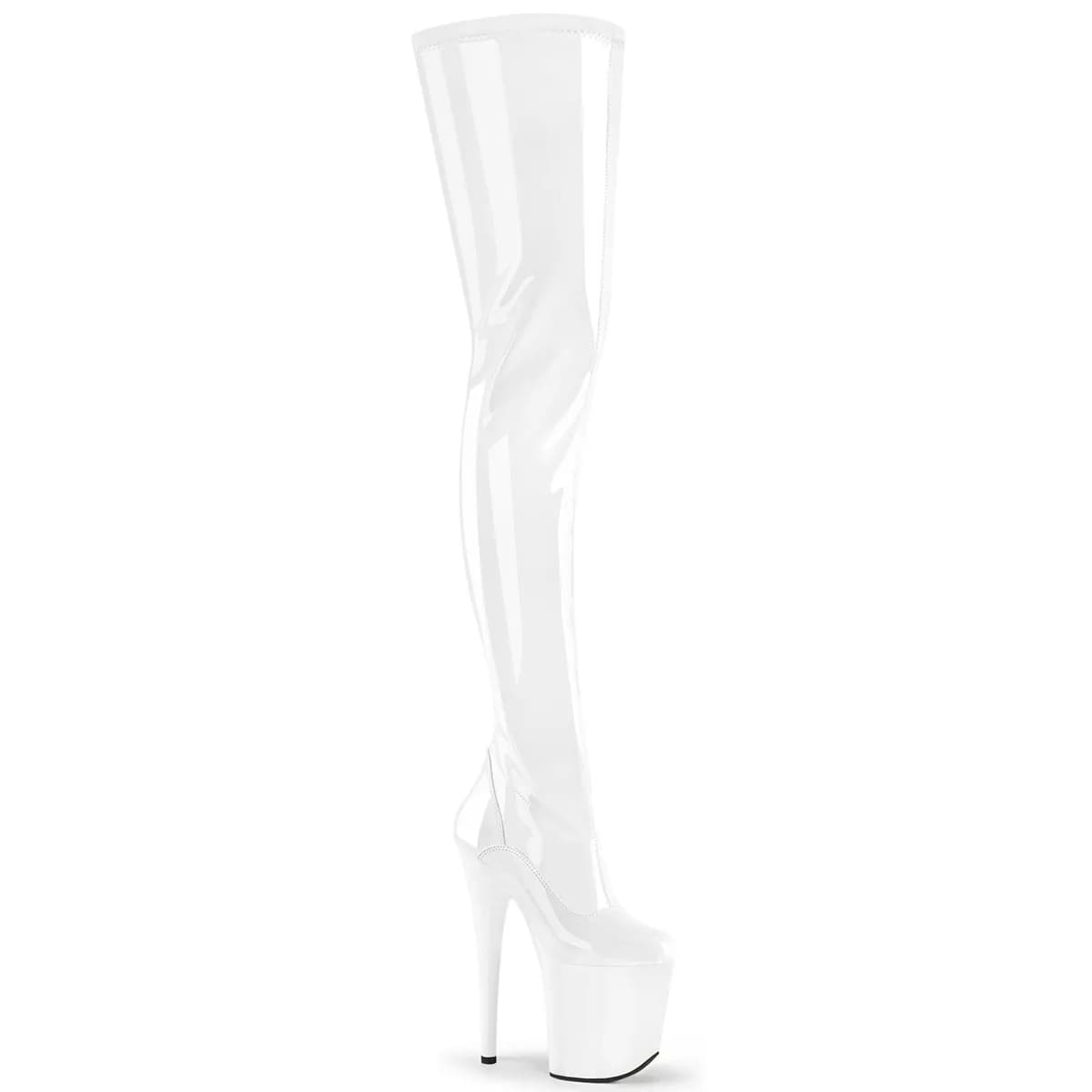 Pleaser FLAMINGO-4000 Damen Stiefel Weiß  EU 40