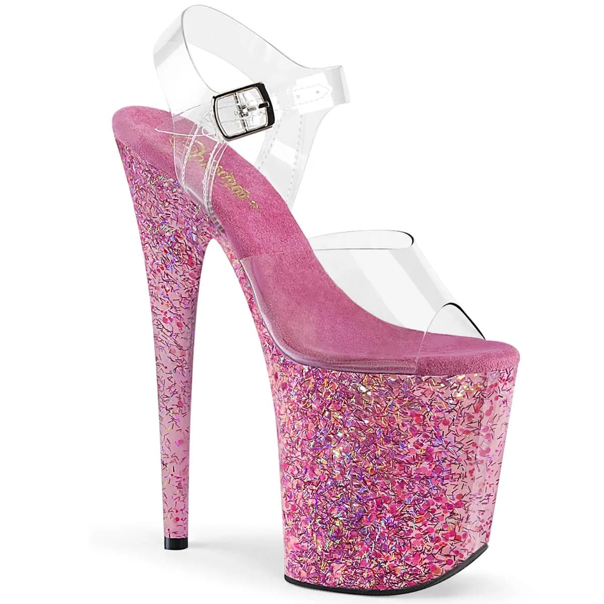 Pleaser FLAMINGO-808CF Damen Sandale Transparent  EU 35