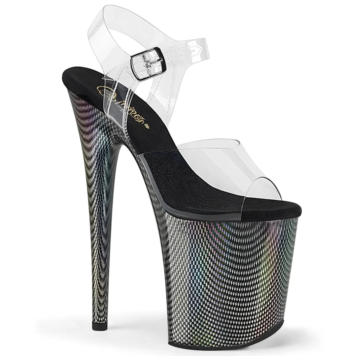 Pleaser FLAMINGO-808HCP Damen Sandale Transparent  EU 39