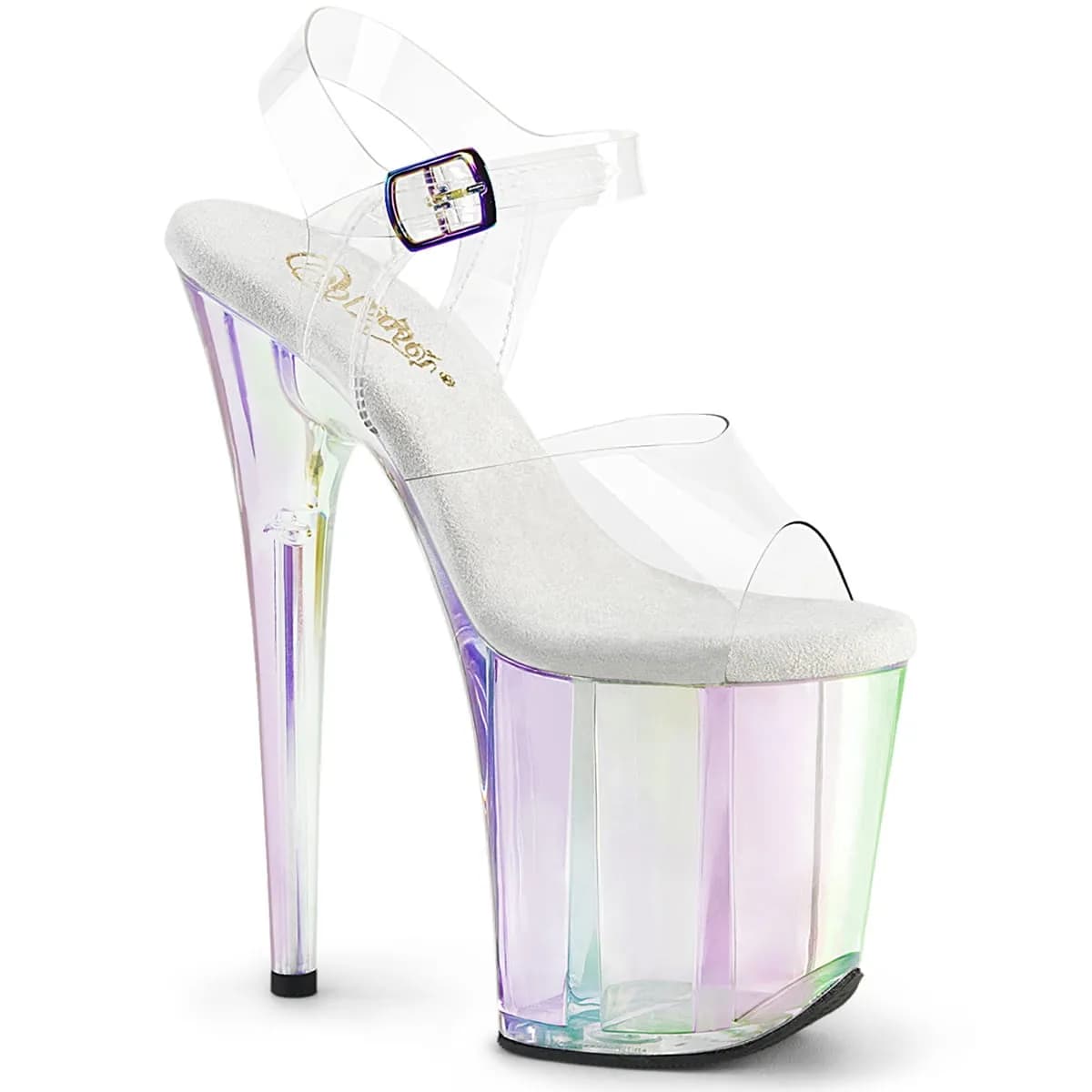 Pleaser FLAMINGO-808HT Damen Sandale Transparent  EU 42