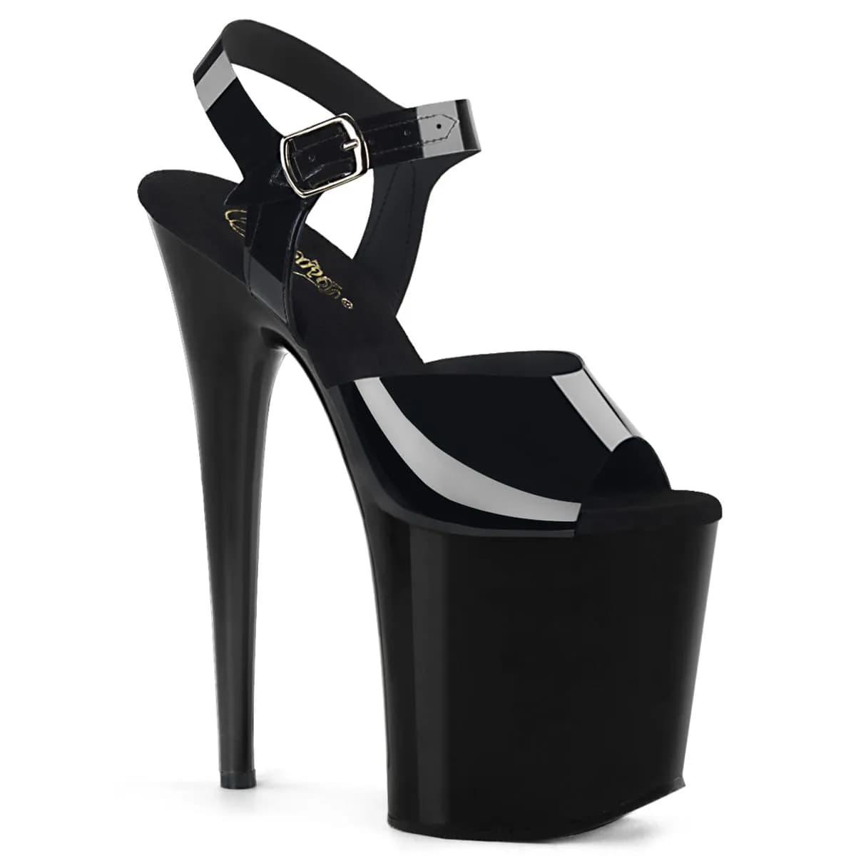 Pleaser FLAMINGO-808N Damen Sandale Schwarz  EU 44
