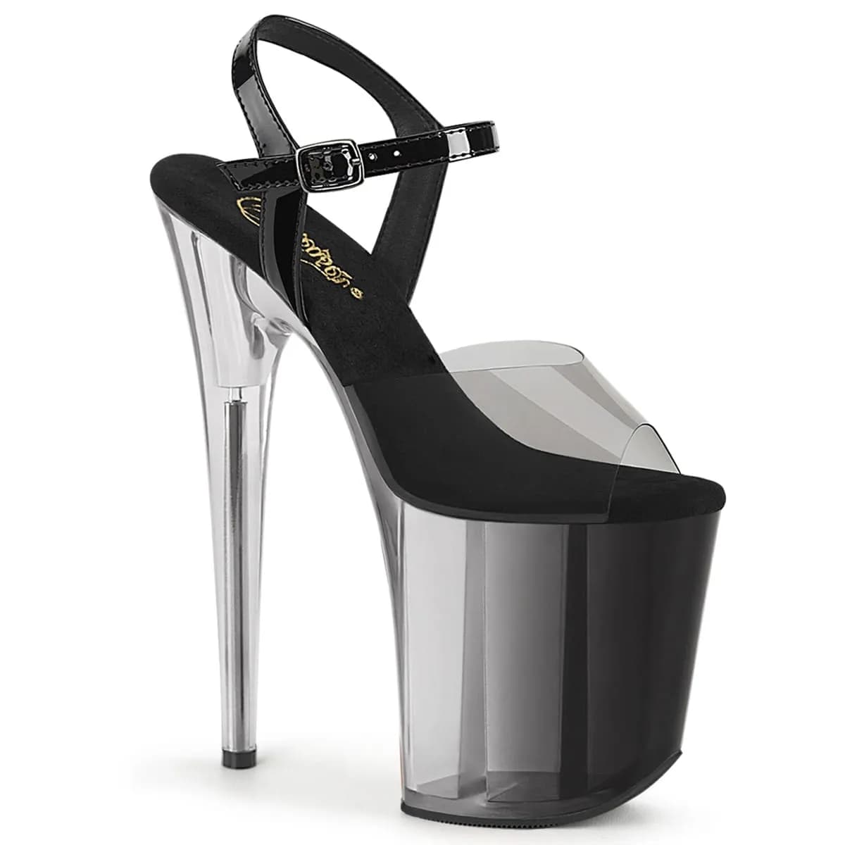 Pleaser FLAMINGO-808T-1 Damen Sandale Schwarz  EU 37