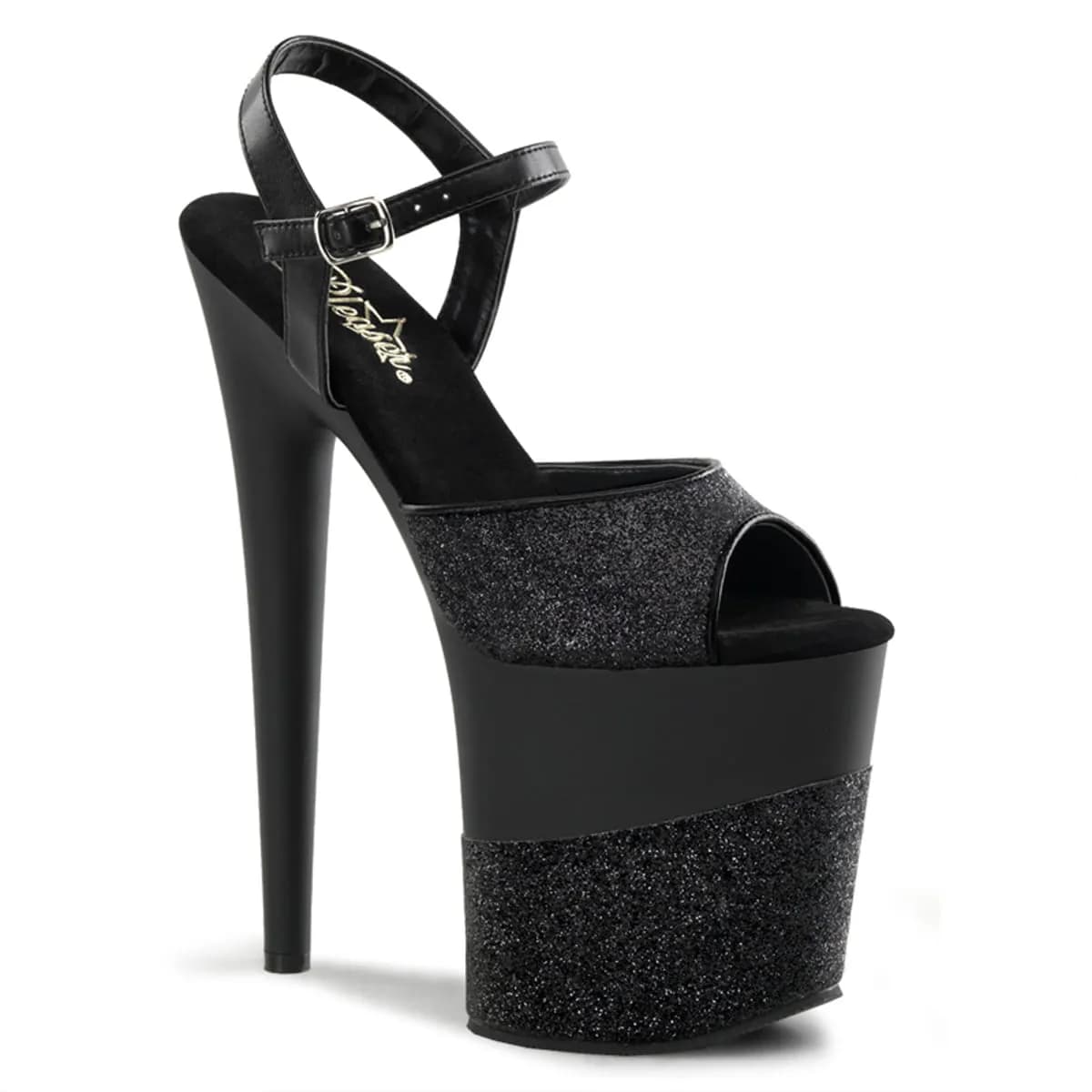 Pleaser FLAMINGO-809-2G Damen Sandale Schwarz  EU 39