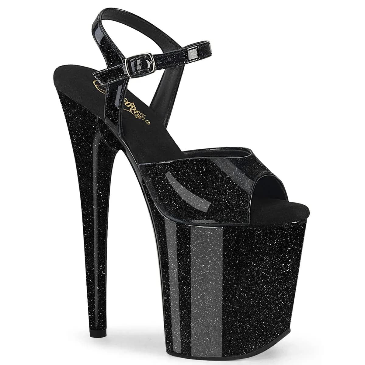 Pleaser FLAMINGO-809GP Damen Sandale Schwarz  EU 44