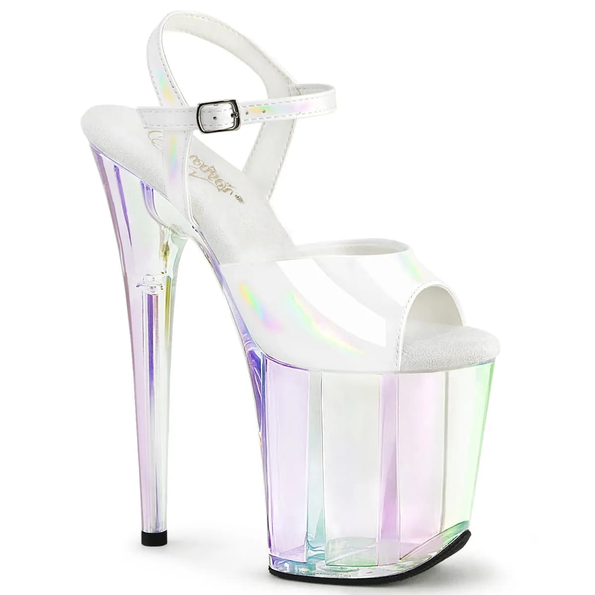 Pleaser FLAMINGO-809HT Damen Sandale Weiß  EU 39