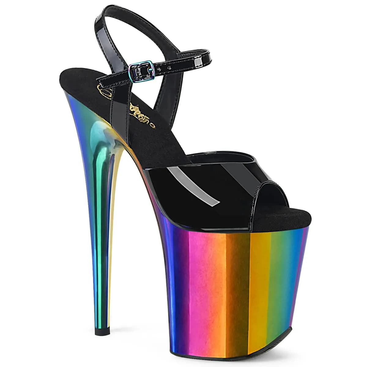Pleaser FLAMINGO-809RC Damen Sandale Schwarz  EU 39