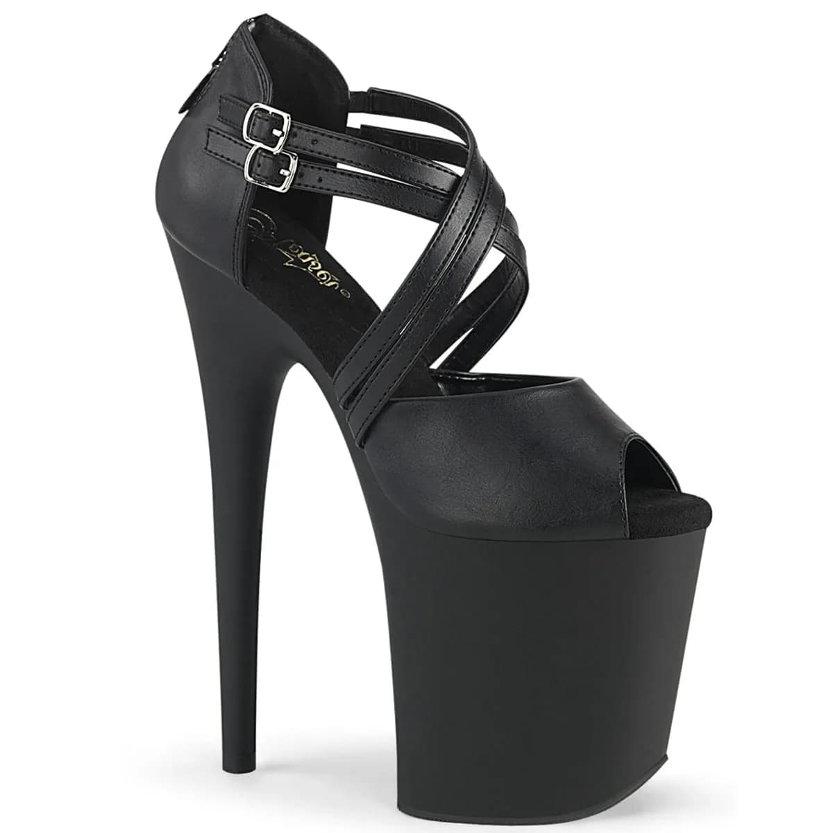 Pleaser FLAMINGO-865 Damen Sandale Schwarz  EU 37