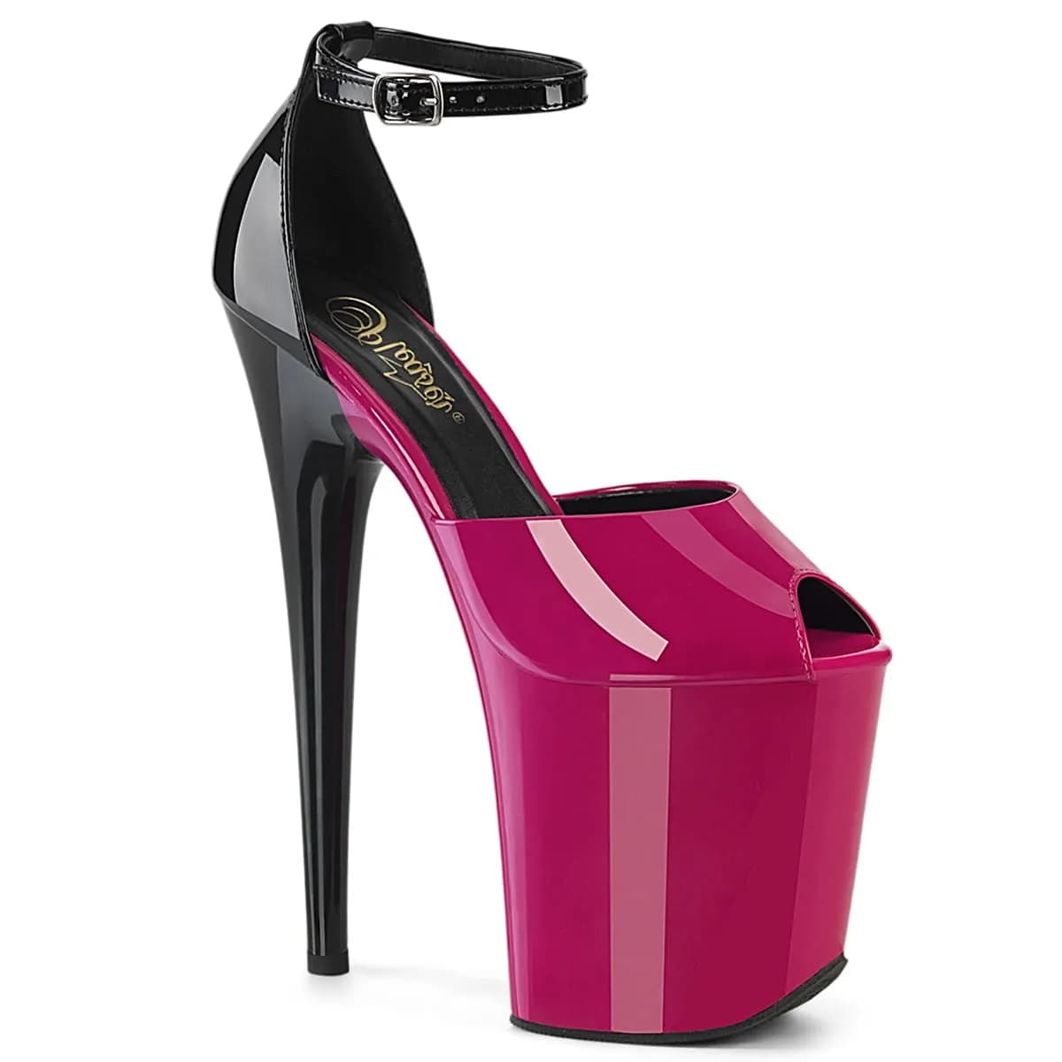 Pleaser FLAMINGO-868 Damen Sandale Pink Schwarz EU 39