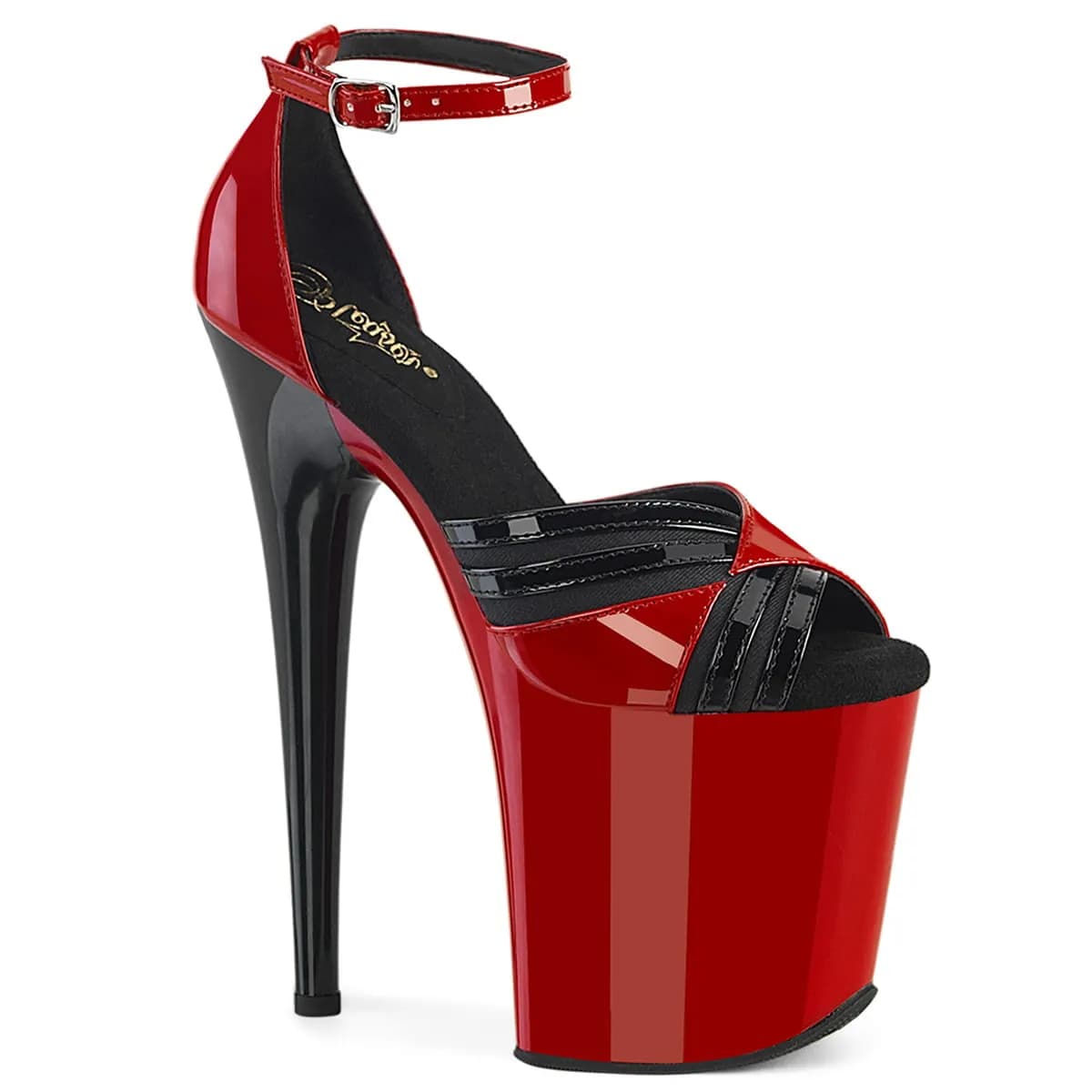 Pleaser FLAMINGO-884 Damen Sandale Rot Schwarz EU 37