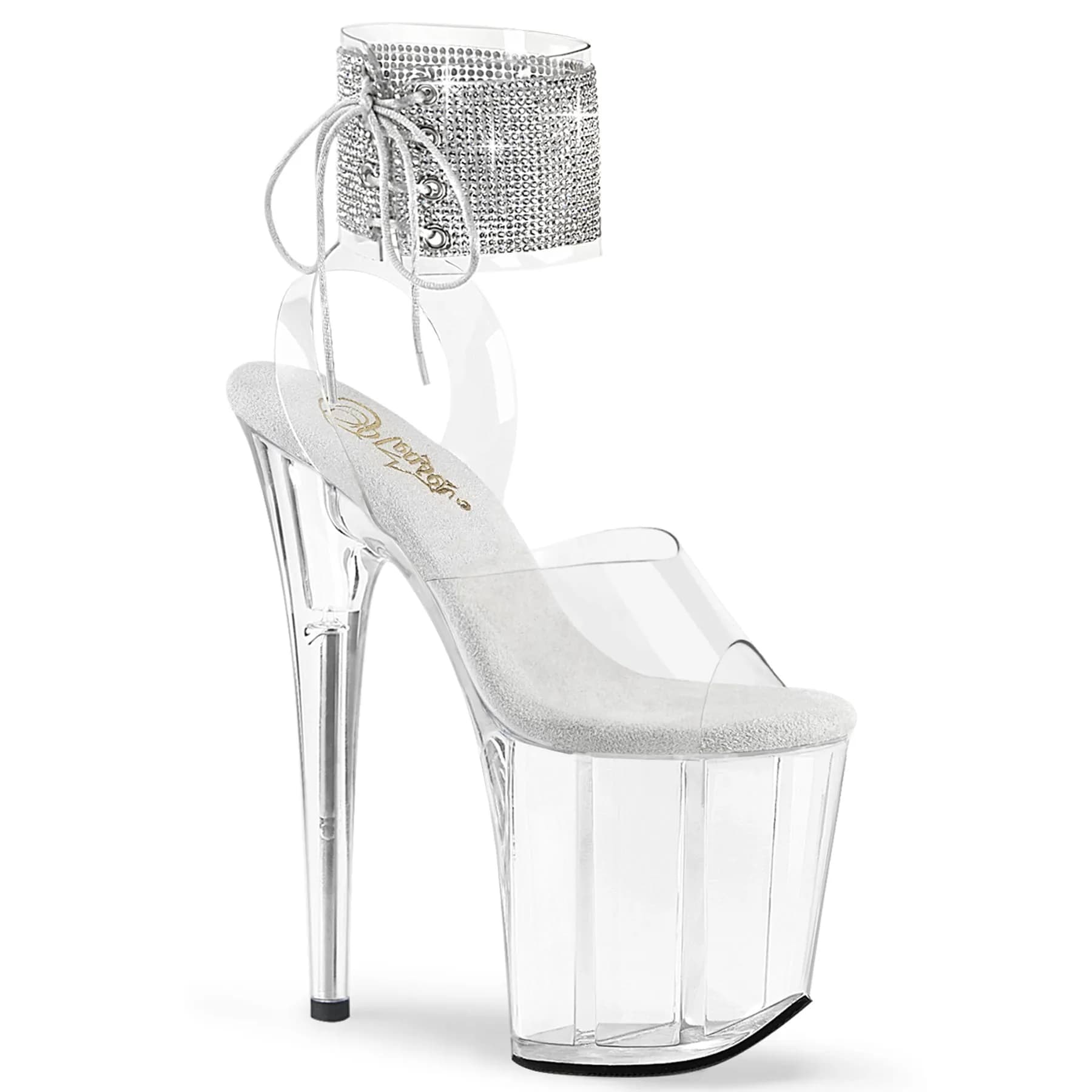 Pleaser FLAMINGO-891-2RS Damen Sandale Transparent EU 38