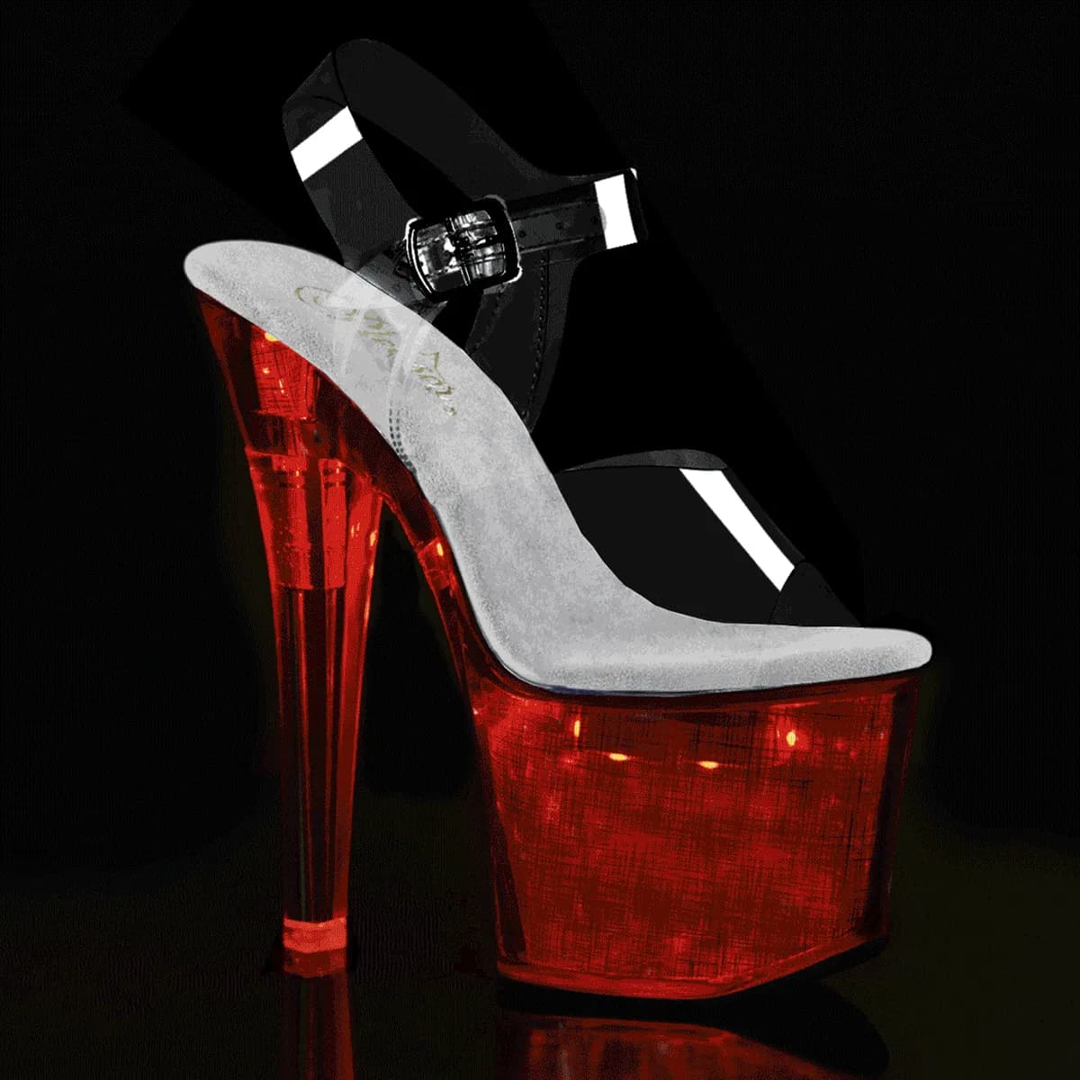 Pleaser FLASHDANCE-708CH Damen Sandale Transparent  EU 35