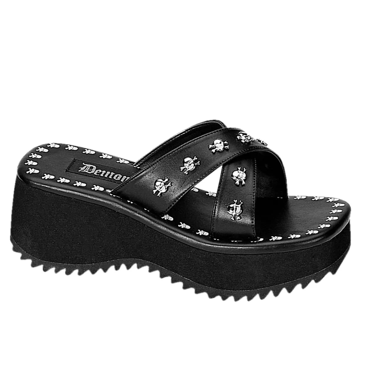 DemoniaCult FLIP-05 Damen Sandale Schwarz  EU 36