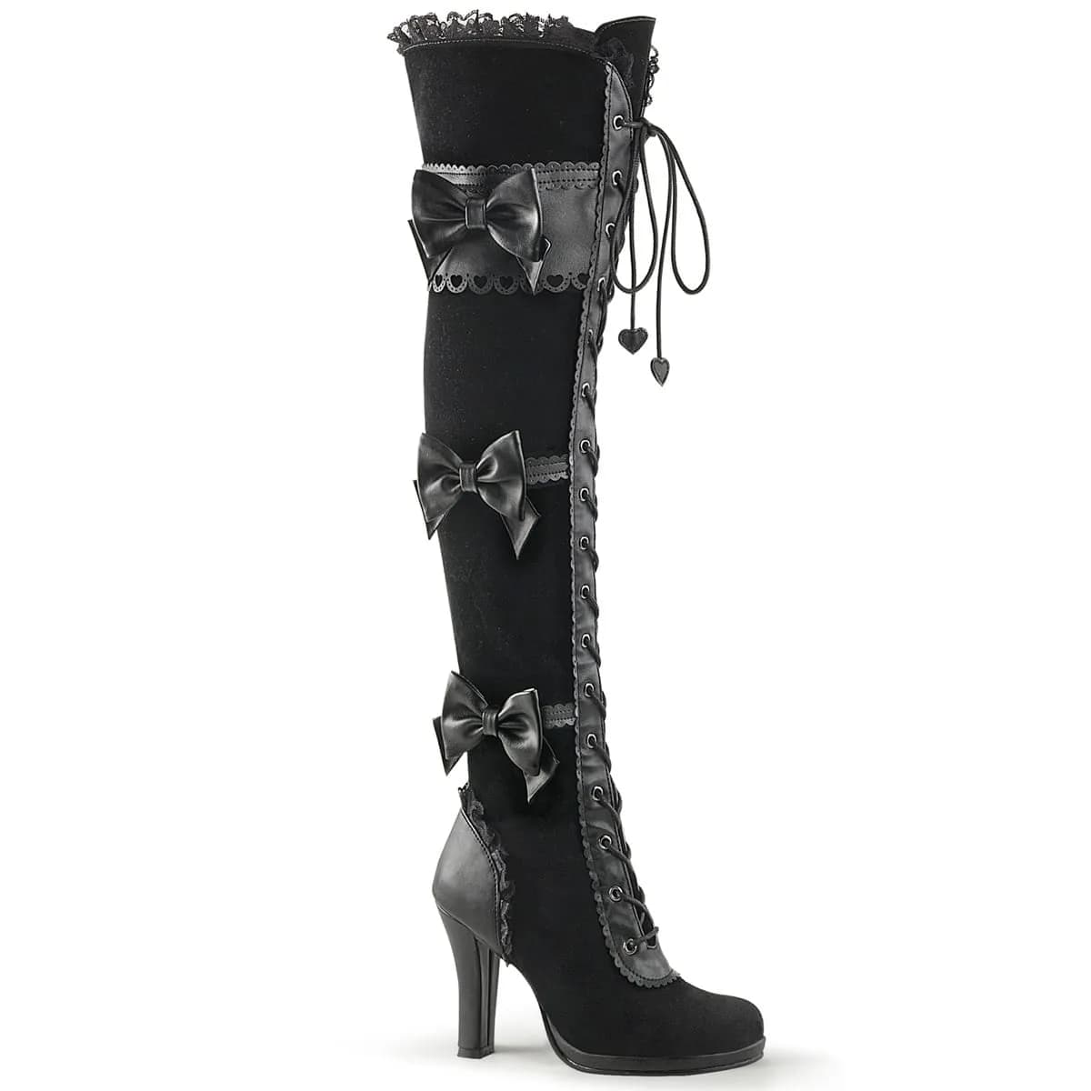 DemoniaCult GLAM-300 Damen Stiefel Schwarz  EU 37