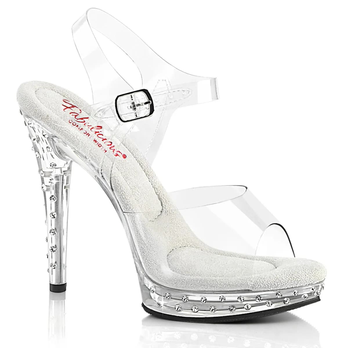 Fabulicious GLORY-508SDT Damen Sandale Transparent  EU 35