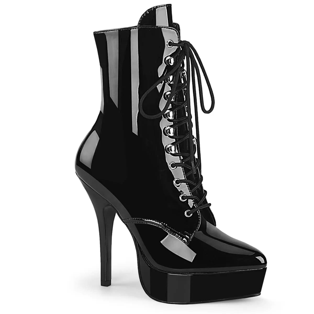 Devious INDULGE-1020 Damen Stiefelette Schwarz Lack EU 41