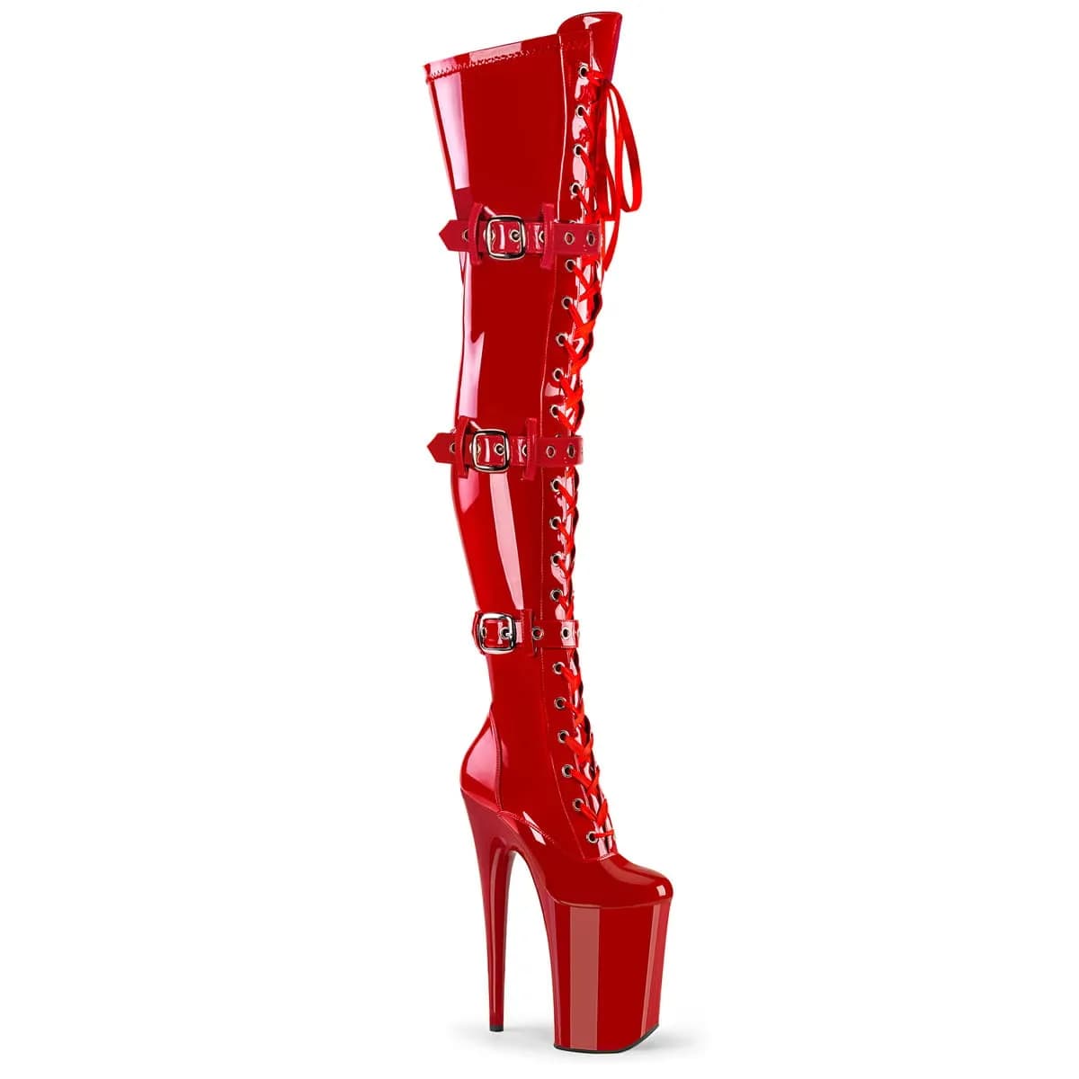 Pleaser INFINITY-3028 Damen Stiefel Rot  EU 38