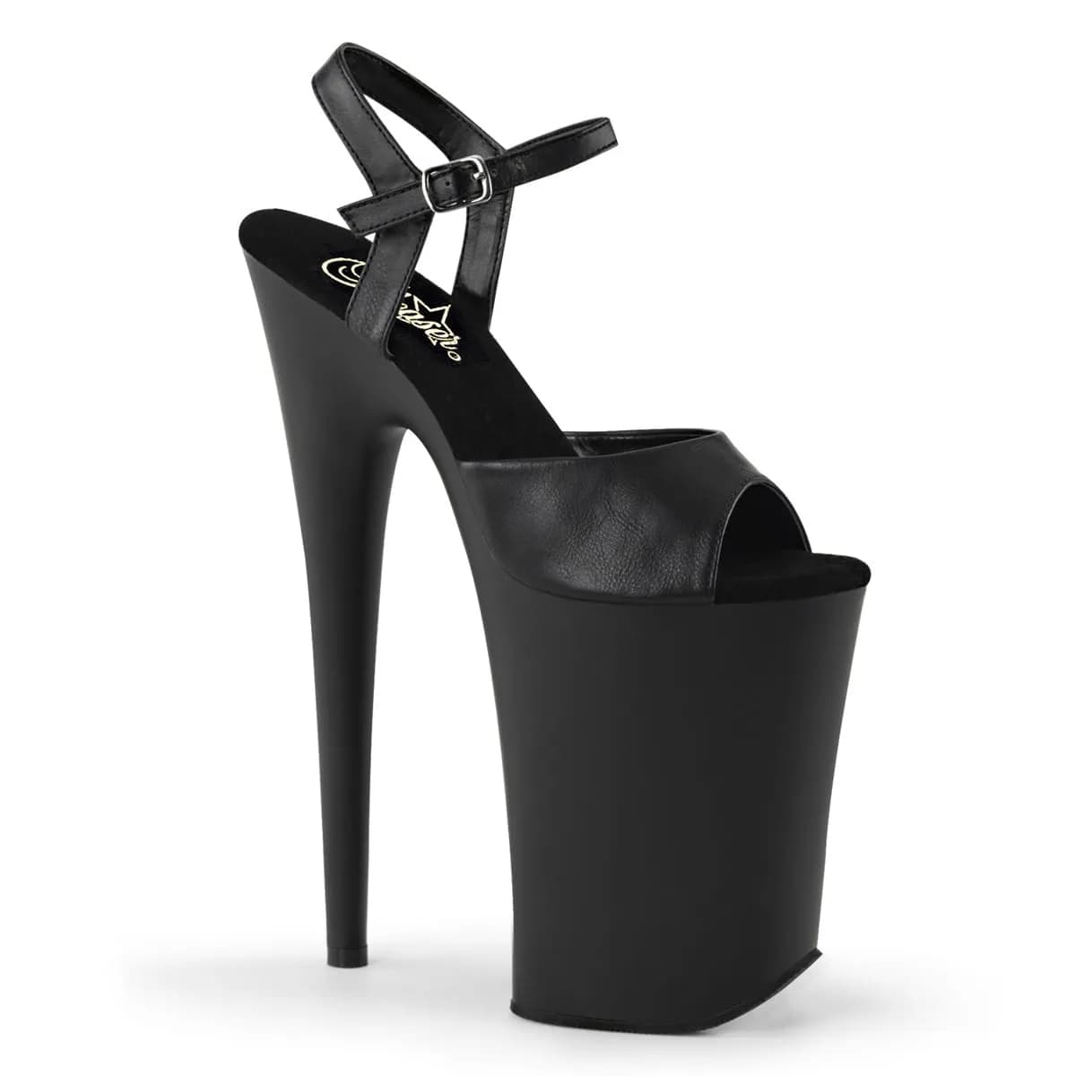 Pleaser INFINITY-909 Damen Sandale Schwarz Matt EU 35