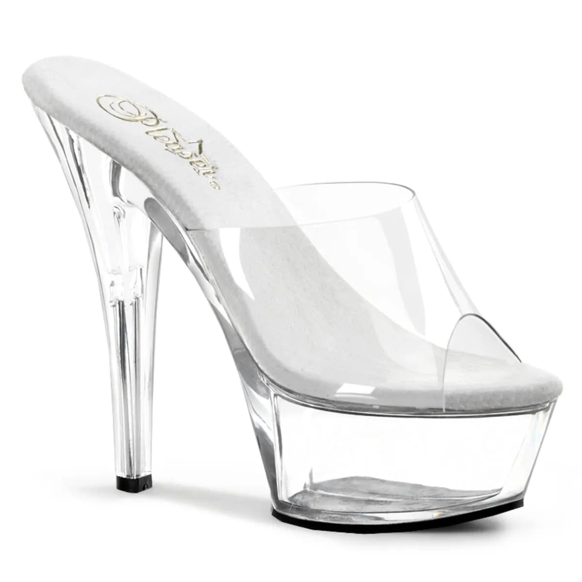 Pleaser KISS-201 Damen Sandale Transparent EU 42