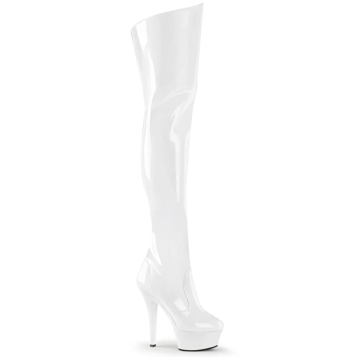 Pleaser KISS-3010 Damen Stiefel Weiß  EU 41
