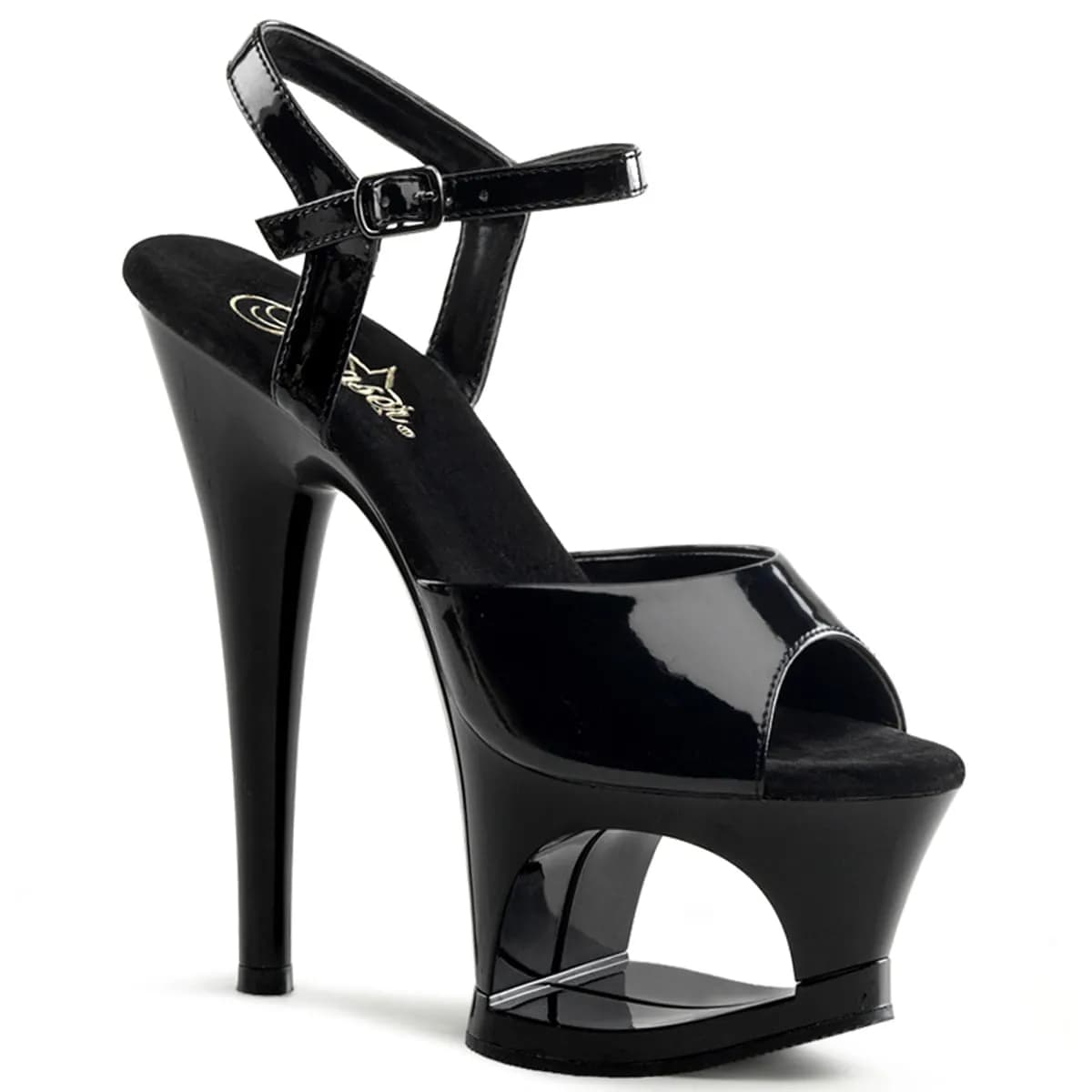 Pleaser MOON-709 Damen Sandale Schwarz  EU 35