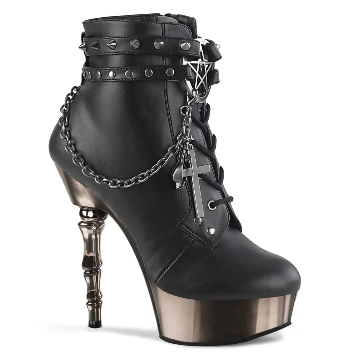 DemoniaCult MUERTO-1001 Damen Stiefelette Schwarz  EU 39