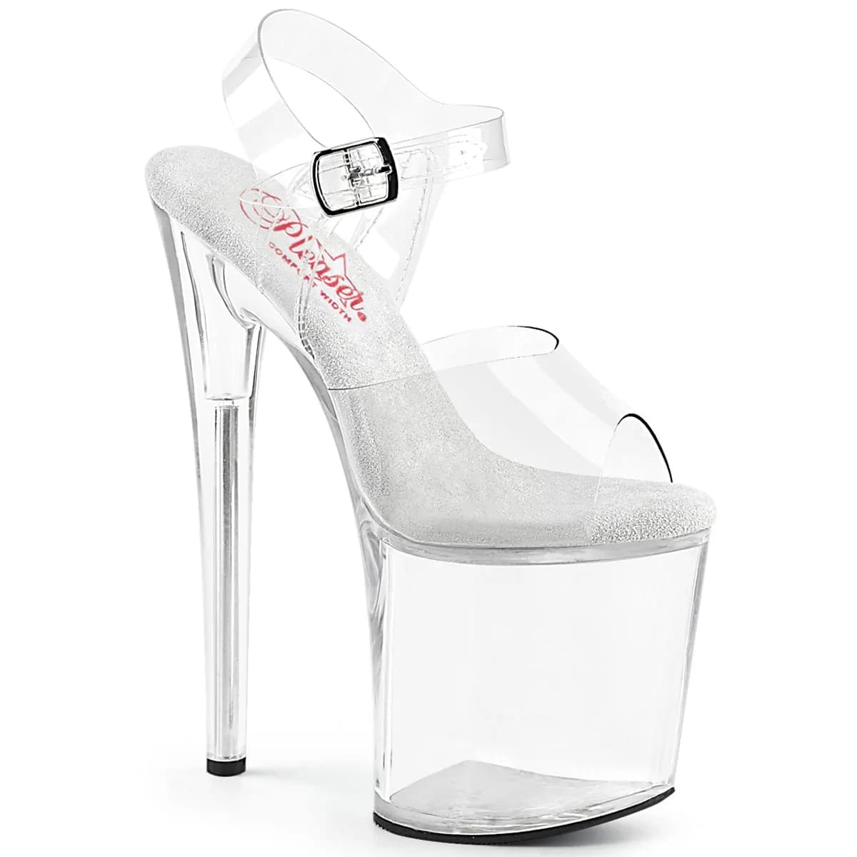 Pleaser NAUGHTY-808 Damen Sandale Transparent EU 38