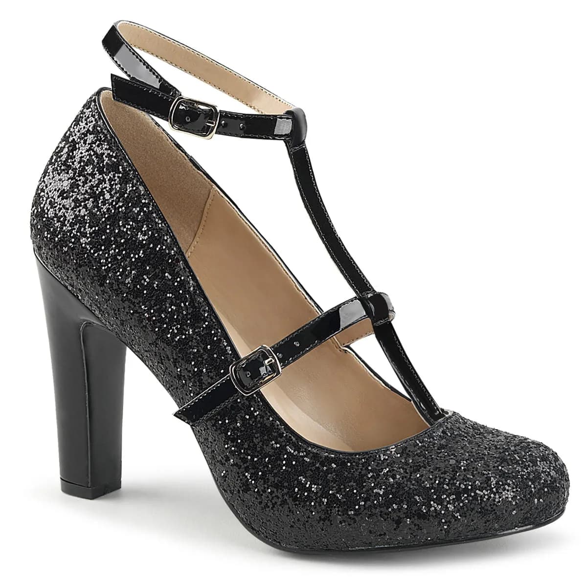 Pleaser Pink Label QUEEN-01 Unisex Pumps Schwarz