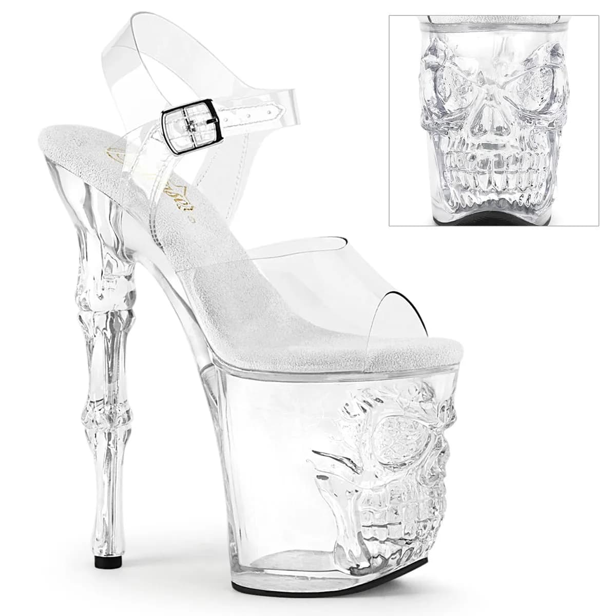 Pleaser RAPTURE-808 Damen Sandale Transparent  EU 37