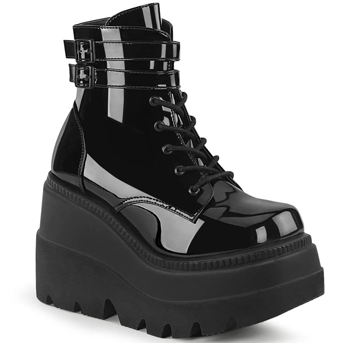 DemoniaCult SHAKER-52 Damen Stiefelette Schwarz Lack EU 41