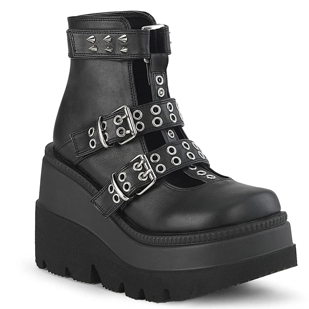 DemoniaCult SHAKER-62 Damen Stiefelette Schwarz