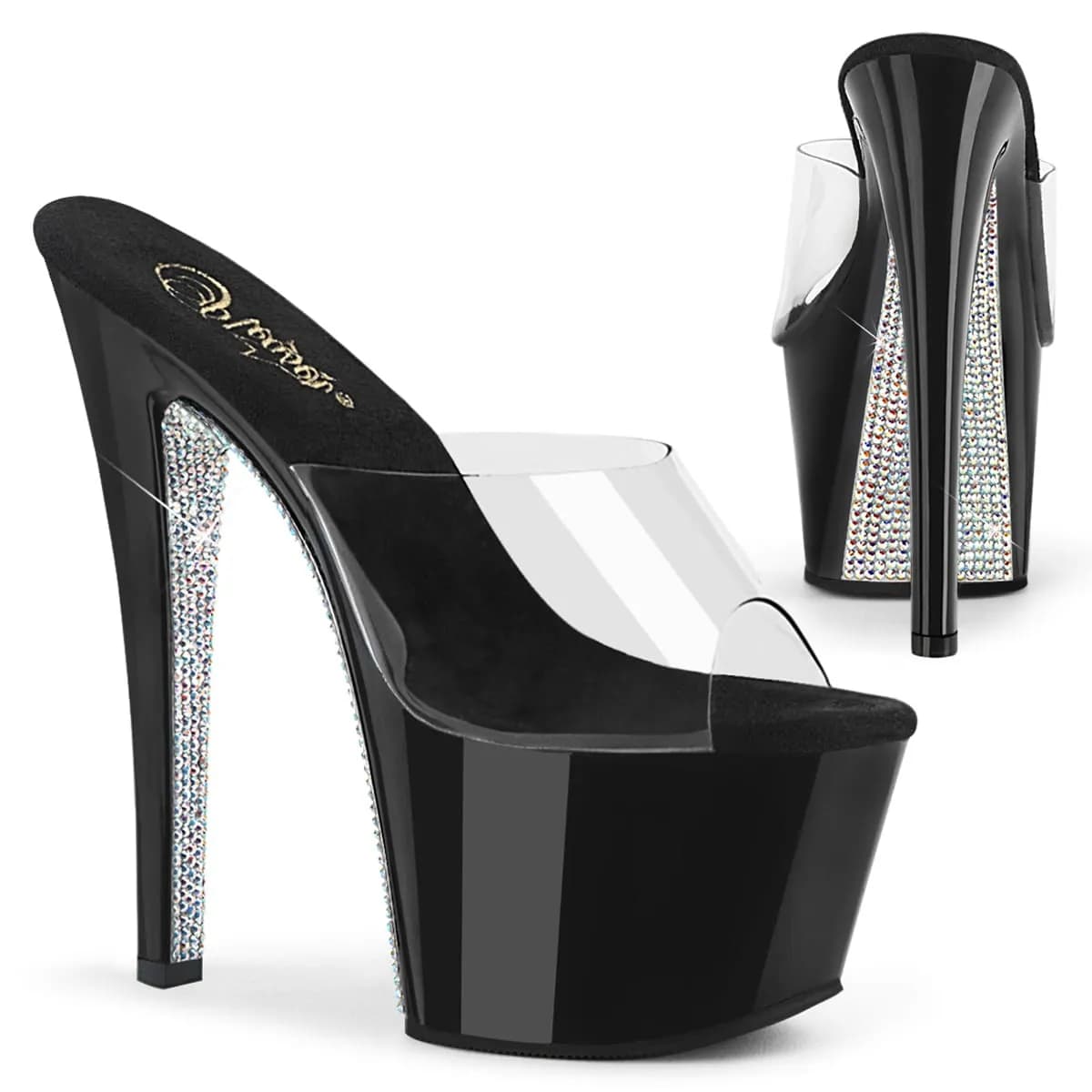 Pleaser SKY-301CRS Damen Slipper Transparent  EU 41