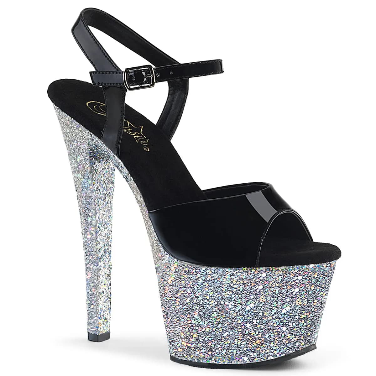 Pleaser SKY-309LG Damen Sandale Schwarz  EU 36