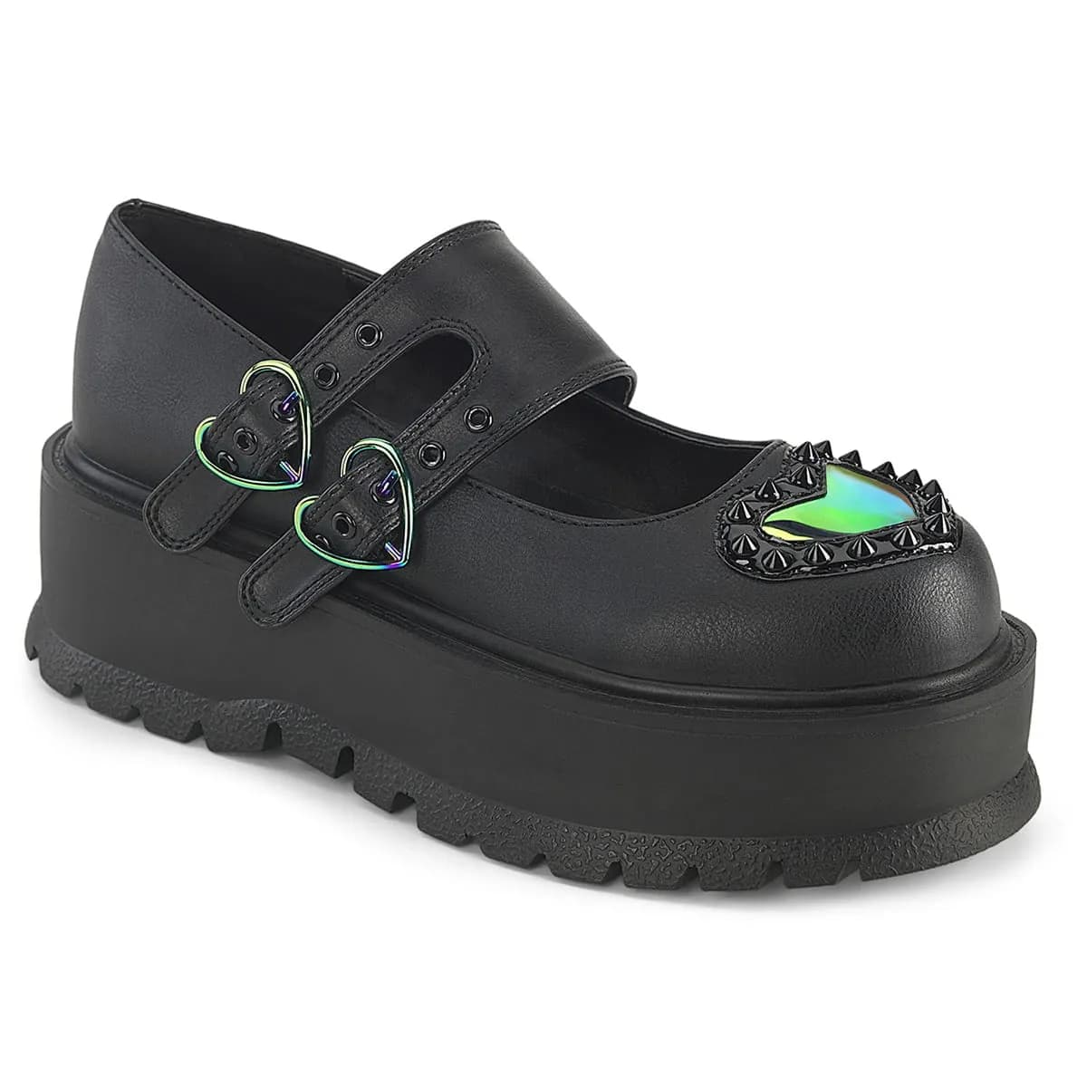 DemoniaCult SLACKER-25 Damen Sandale Schwarz  EU 36