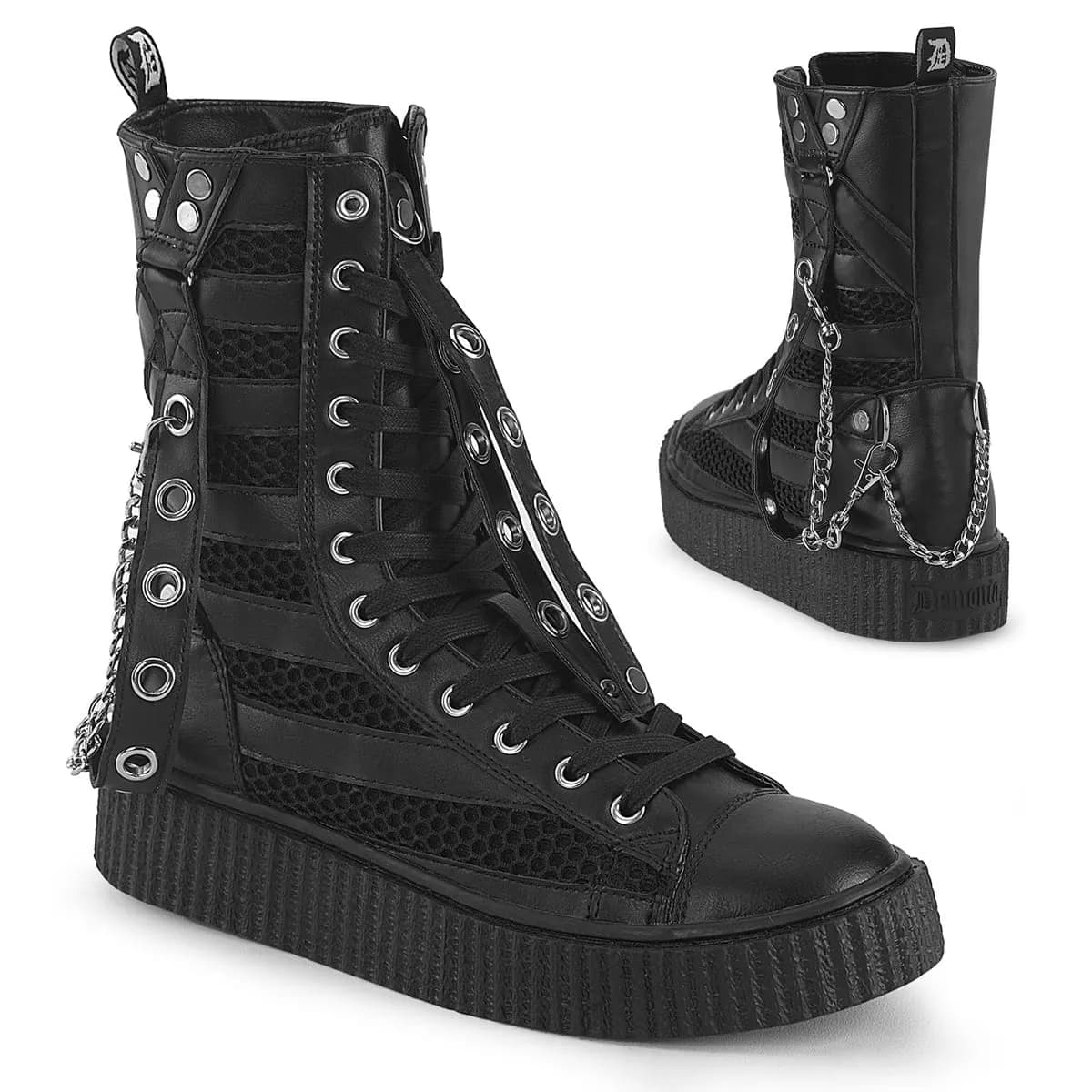 DemoniaCult SNEEKER-325 Unisex Creeper Schwarz  EU 40