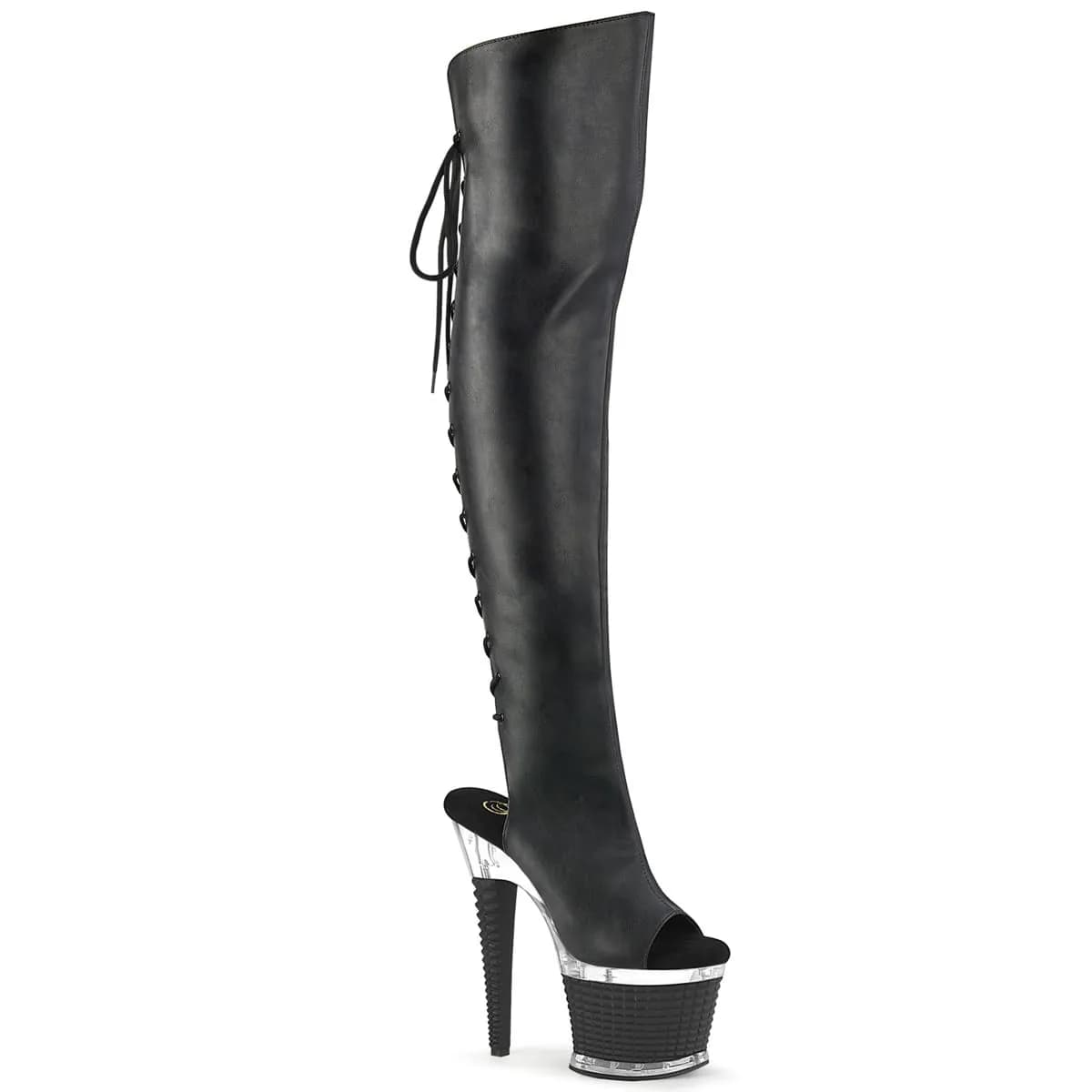 Pleaser SPECTATOR-3019 Damen Stiefel Schwarz Matt EU 37