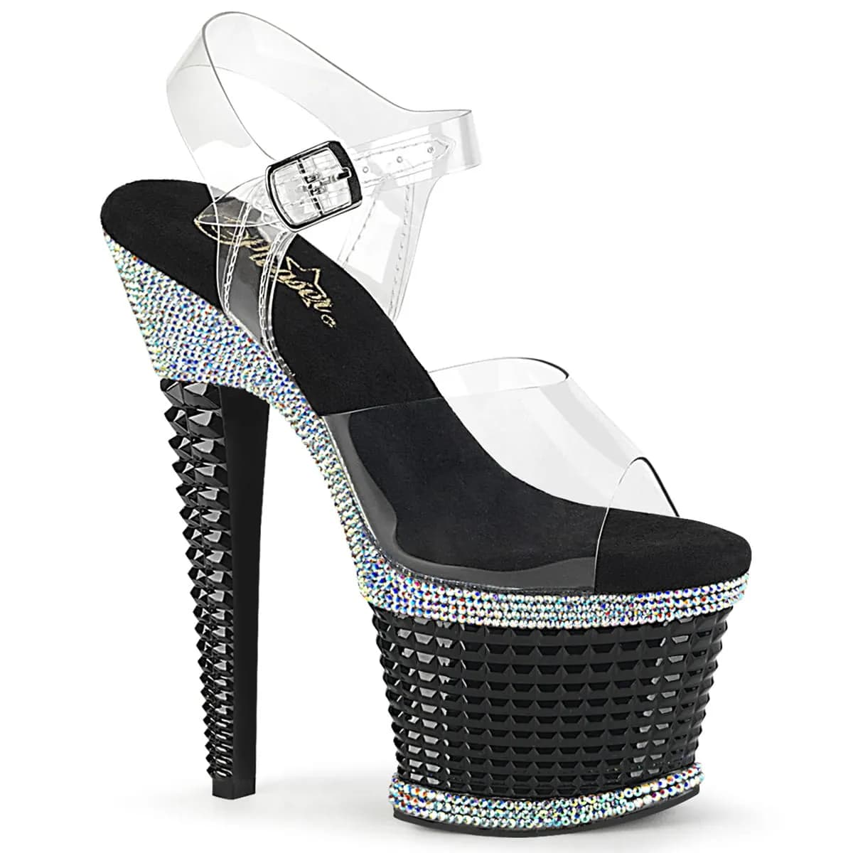 Pleaser SPECTATOR-708RS Damen Sandale Transparent  EU 39